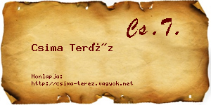 Csima Teréz névjegykártya